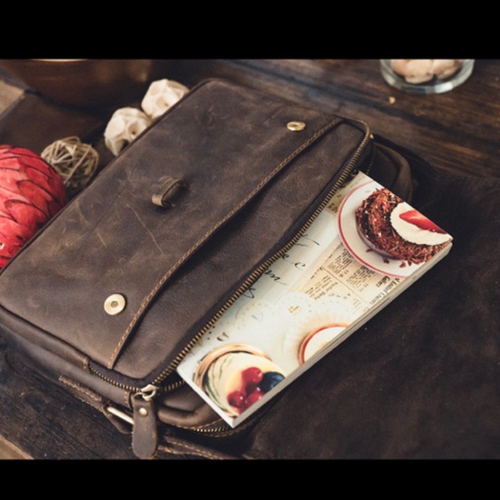 leather messenger, crossover bag (fits 10" iPad)
